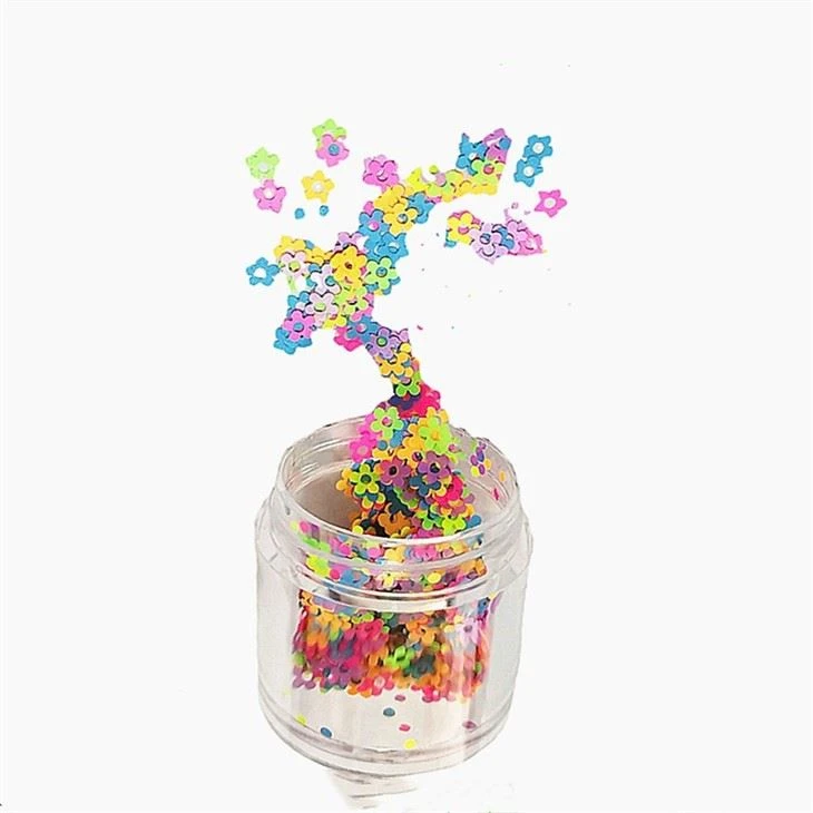 Fluorescent Glitter Different Shape Chunky Nail Glitter